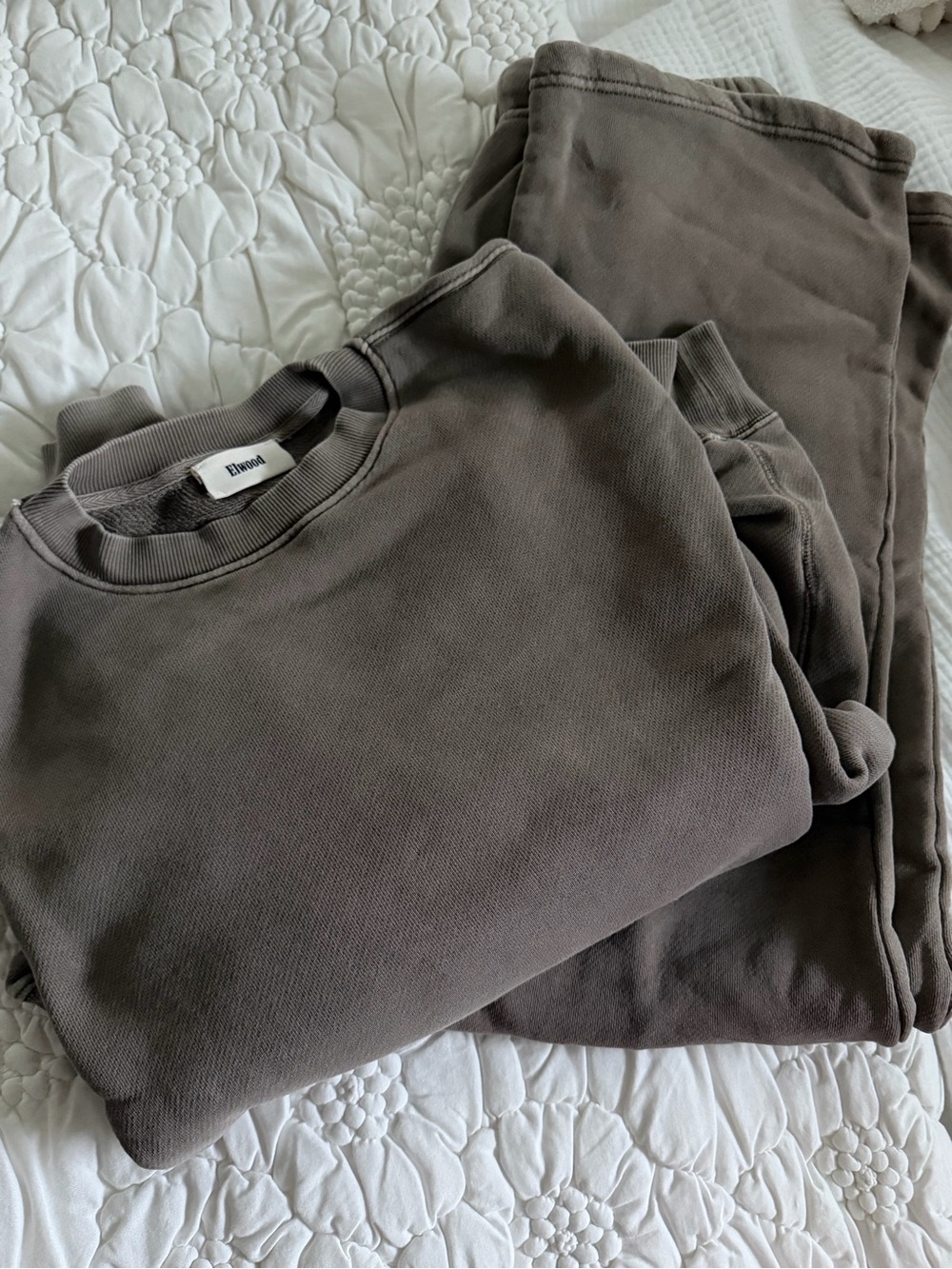 Men's Crewneck Sweatsuit in Taupe by Elwood